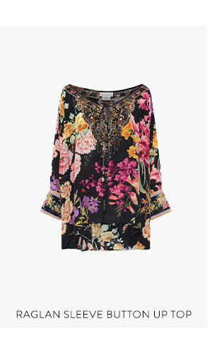 Raglan Sleeve Button Up Top Libertine Lady