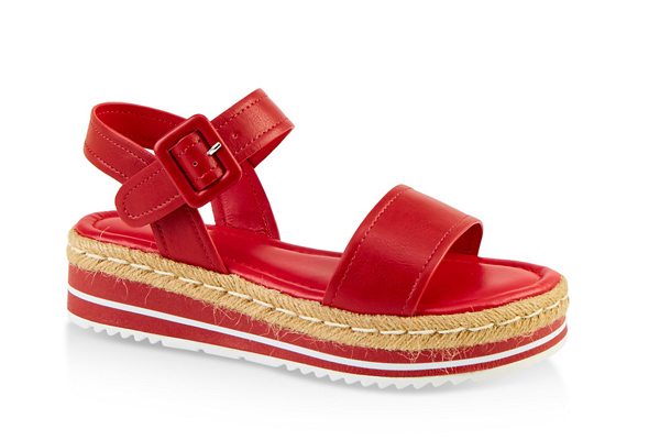 One Band Platform Espadrille Sandals