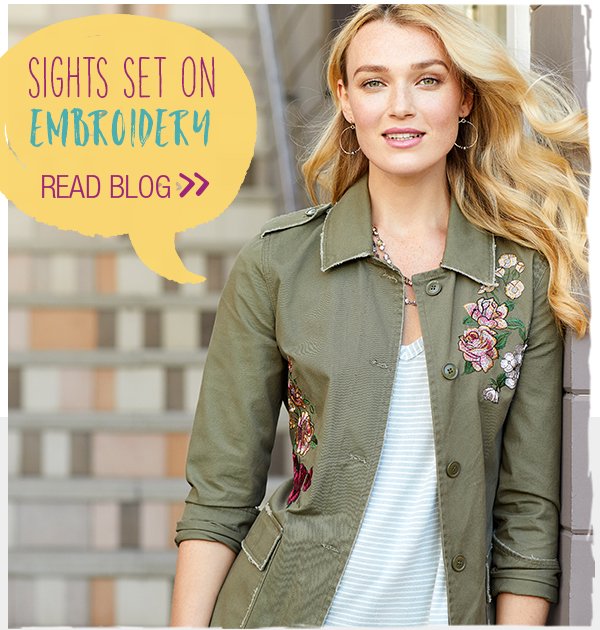 Sights set on embroidery. Read blog.