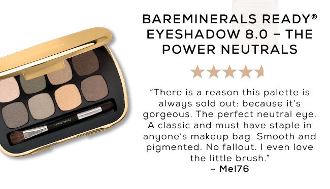 BAREMINERALS READY® EYESHADOW 8.0 - THE POWER NEUTRALS