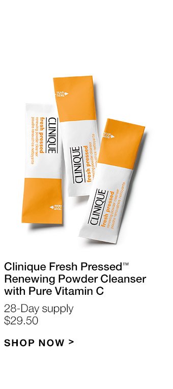 Clinique Fresh Pressed(TM) Renewing Powder Cleanser with Pure Vitamin C 28-Day supply $29.50 SHOP NOW
