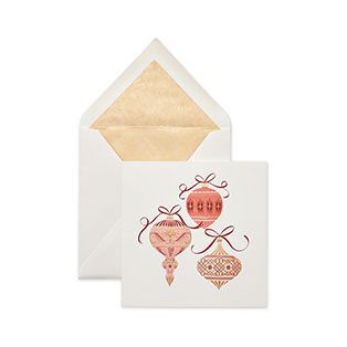 Three Baubles Christmas Cards
