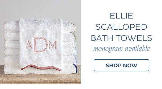 Ellie Scalloped Bath Towels (Monogram Available)