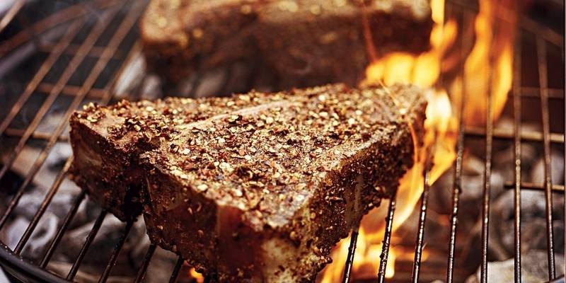 Fennel Chile Rubbed Steak, Grilling