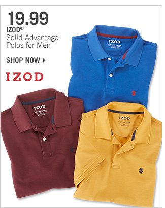 Shop 19.99 IZOD Solid Advantage Polos for Men