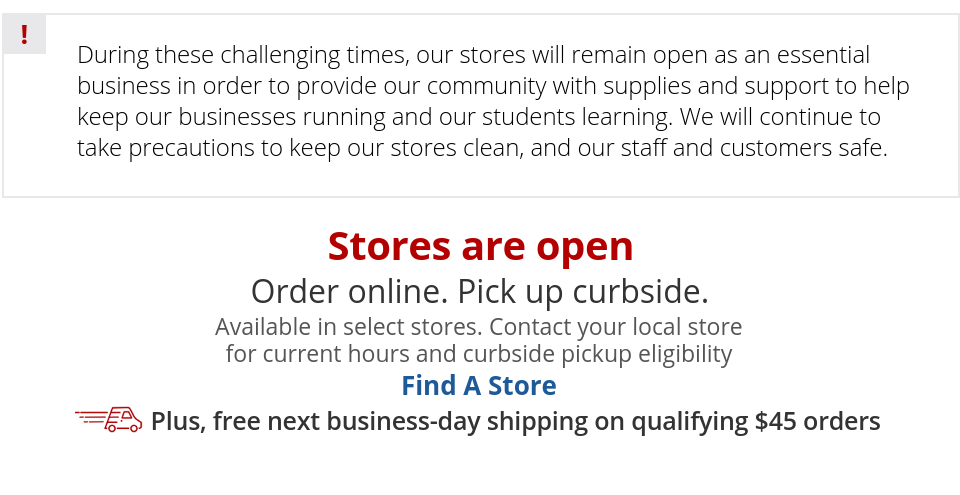 Store & Shipping Message