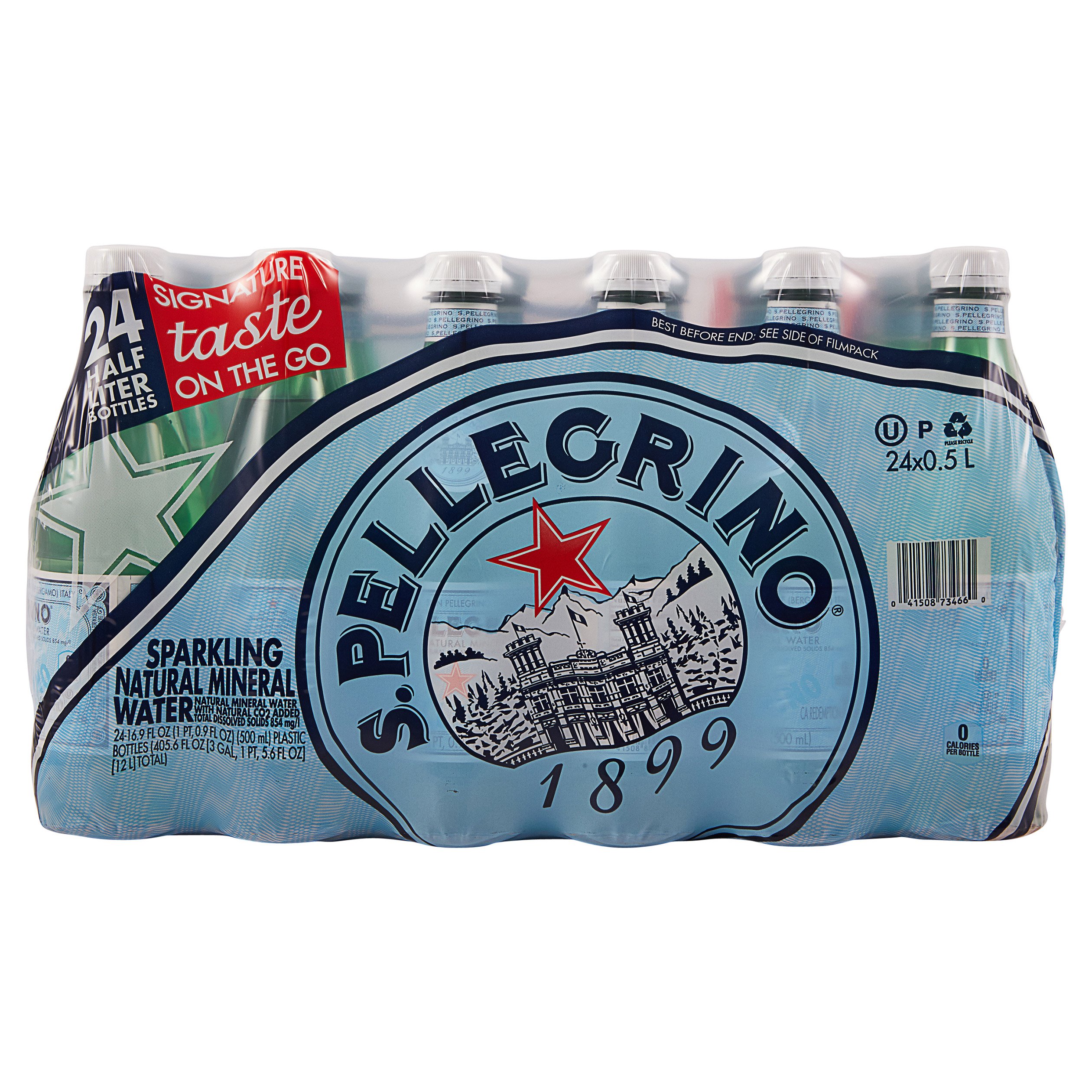 Pellegrino Sparkling Natural Mineral Water, 24-Count