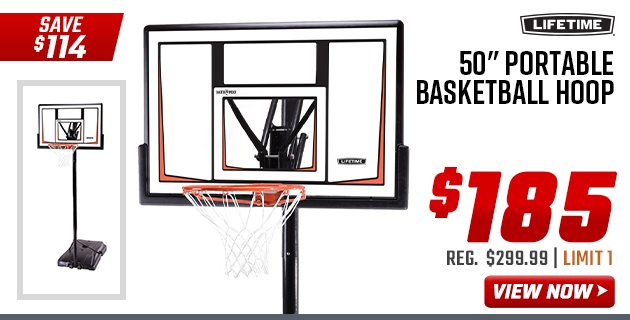 Lifetime 50” Portable Basketball Hoop