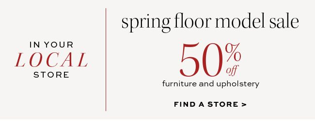 spring floor model sale