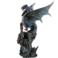 Blue Dragon on Castle Statue