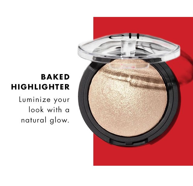 Baked Highlighter. Luminize your look with a natural glow.