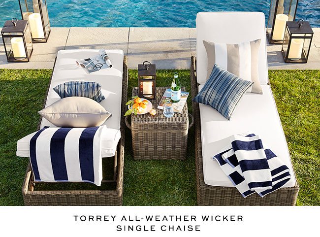 TORREY ALL-WEATHER WICKER SINGLE CHAISE