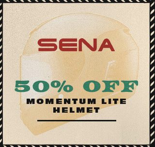 Sena 50% off momentum lite helmet