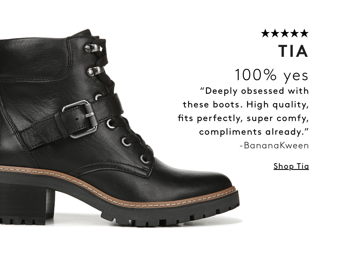 Tia 100% Yes “deeply Obsessed With These Boots. High Quality, Fits Perfectly, Super Comfy, Compliments Already.” -bananakween | Shop Tia