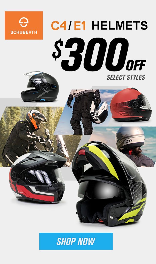 Schuberth C4/E1 Helmets - $300 Off Select Styles - SHOP NOW