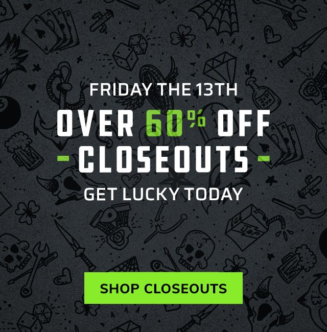 Over 60% off in Closeouts