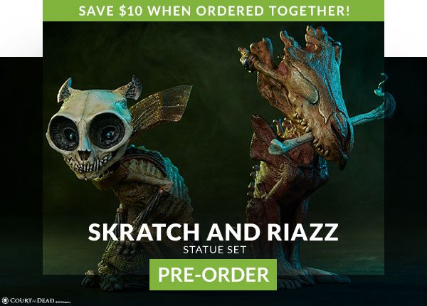 Scratch and Riazz Statue Set - Save $10 when ordered together!