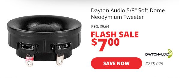 Dayton Audio ND16FA-6 5/8in Soft Dome Neodymium Tweeter