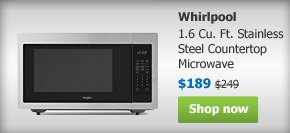 Shop Whirlpool 1.6 Cu. Ft. Stainless Steel Countertop Microwave