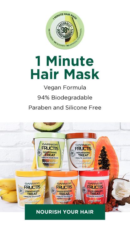 98 PERCENT NATURALLY DERIVED INGREDIENTS - 1 Minute Hair Mask - Vegan Formula 94 Percent Biodegradable Paraben and Silicone Free - NOURISH YOUR HAIR