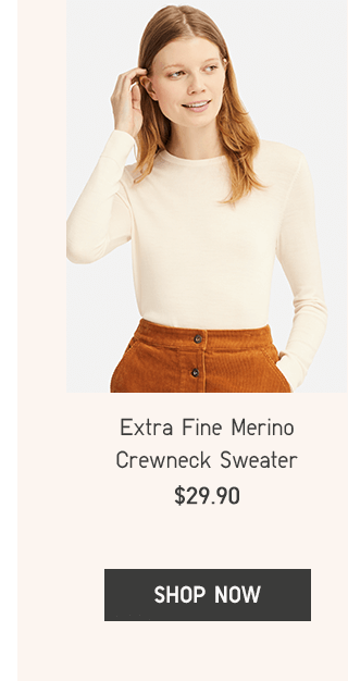 EXTRA FINE MERINO CREWNECK SWEATER $29.90