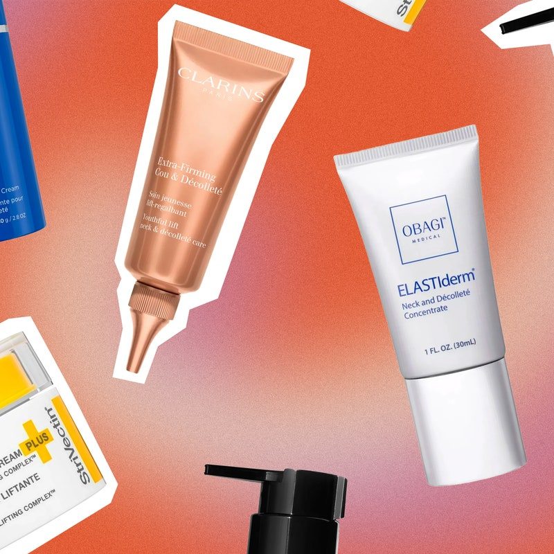 best neck firming creams _ multiple creams on a background