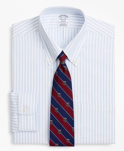 BrooksCool® Regent Fitted Dress Shirt, Non-Iron Stripe