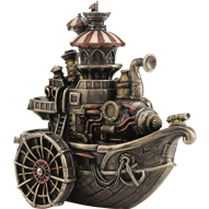 Steampunk Steamboat Statue