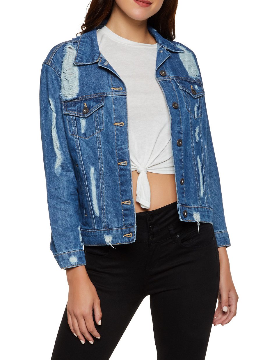 Highway Destroyed Jean Jacket