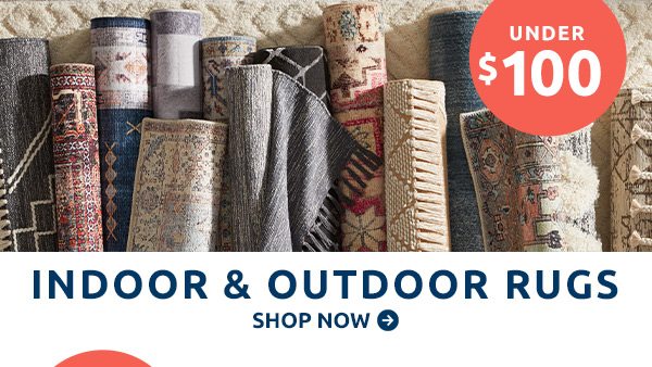 Indoor and outdoor rugs under $100. Shop now.