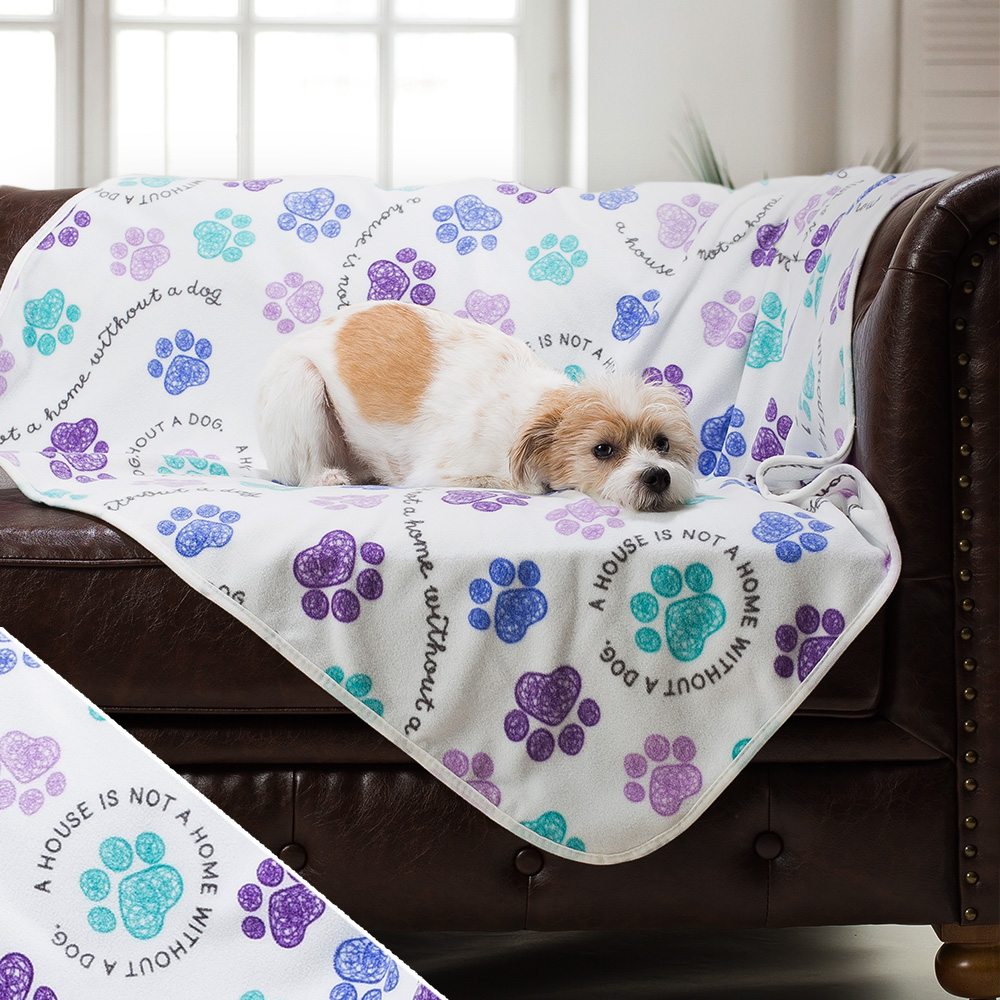 Image of Give Warmth™ Buy One Give One Fleece Blanket: Home With Dog