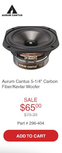 Aurum Cantus AC-130MKII 5-1/4in Carbon Fiber/Kevlar Woofer