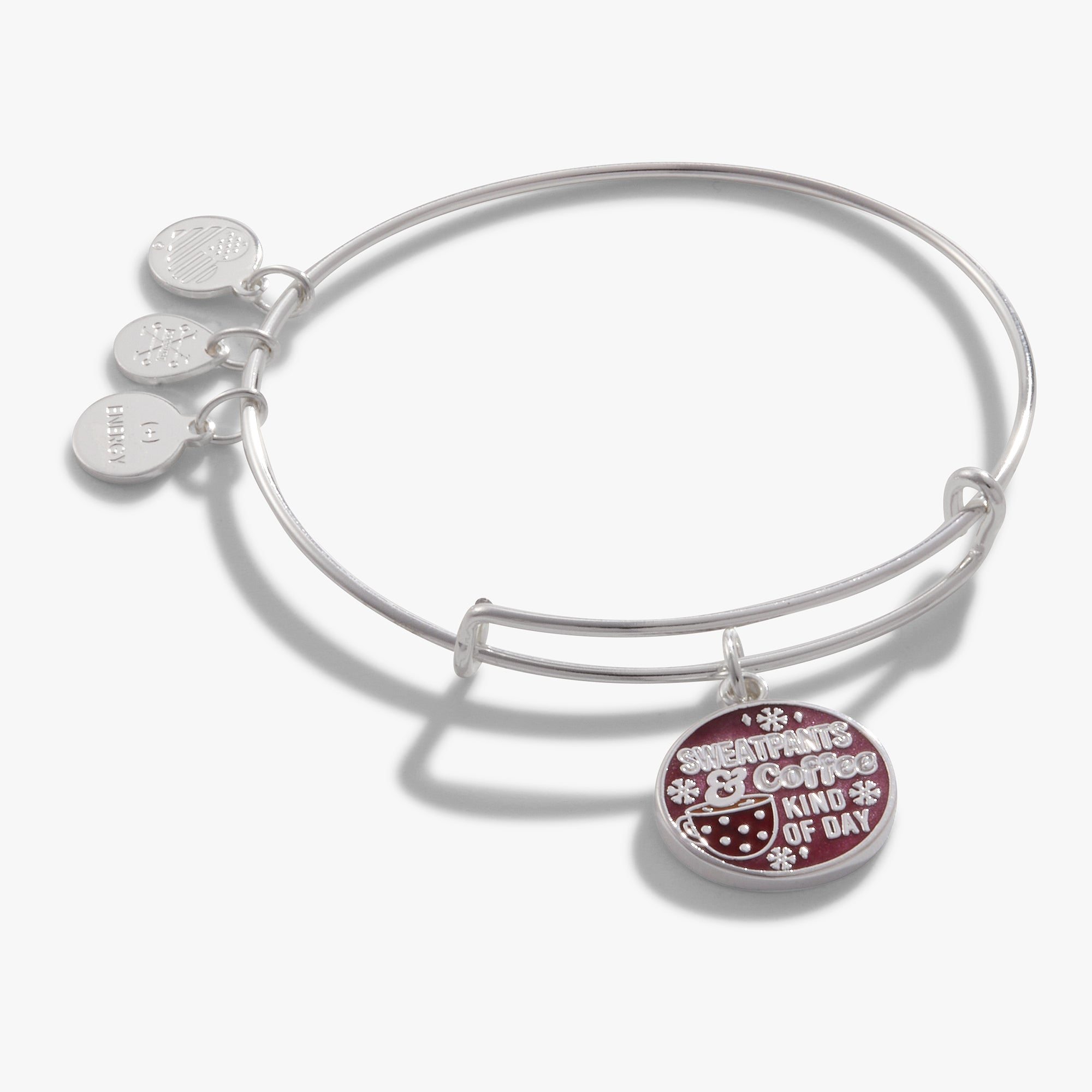 'Sweatpants + Coffee Kind of Day' Charm Bangle Bracelet