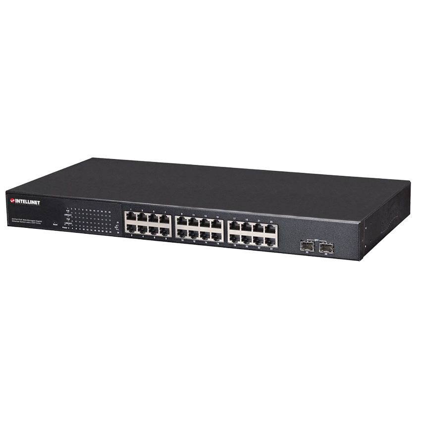 Intellinet 24-Port PoE+ Web-Managed Gigabit Ethernet Switch