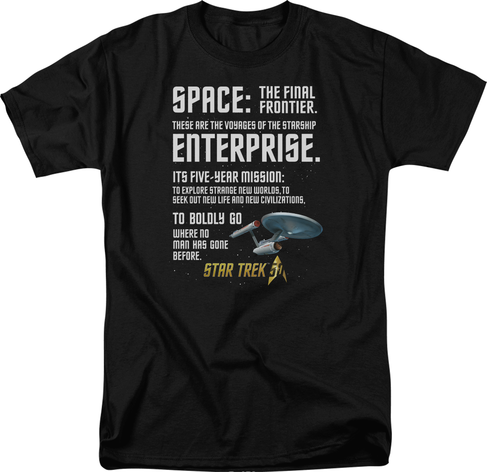Where No Man Has Gone Before Star Trek T-Shirt
