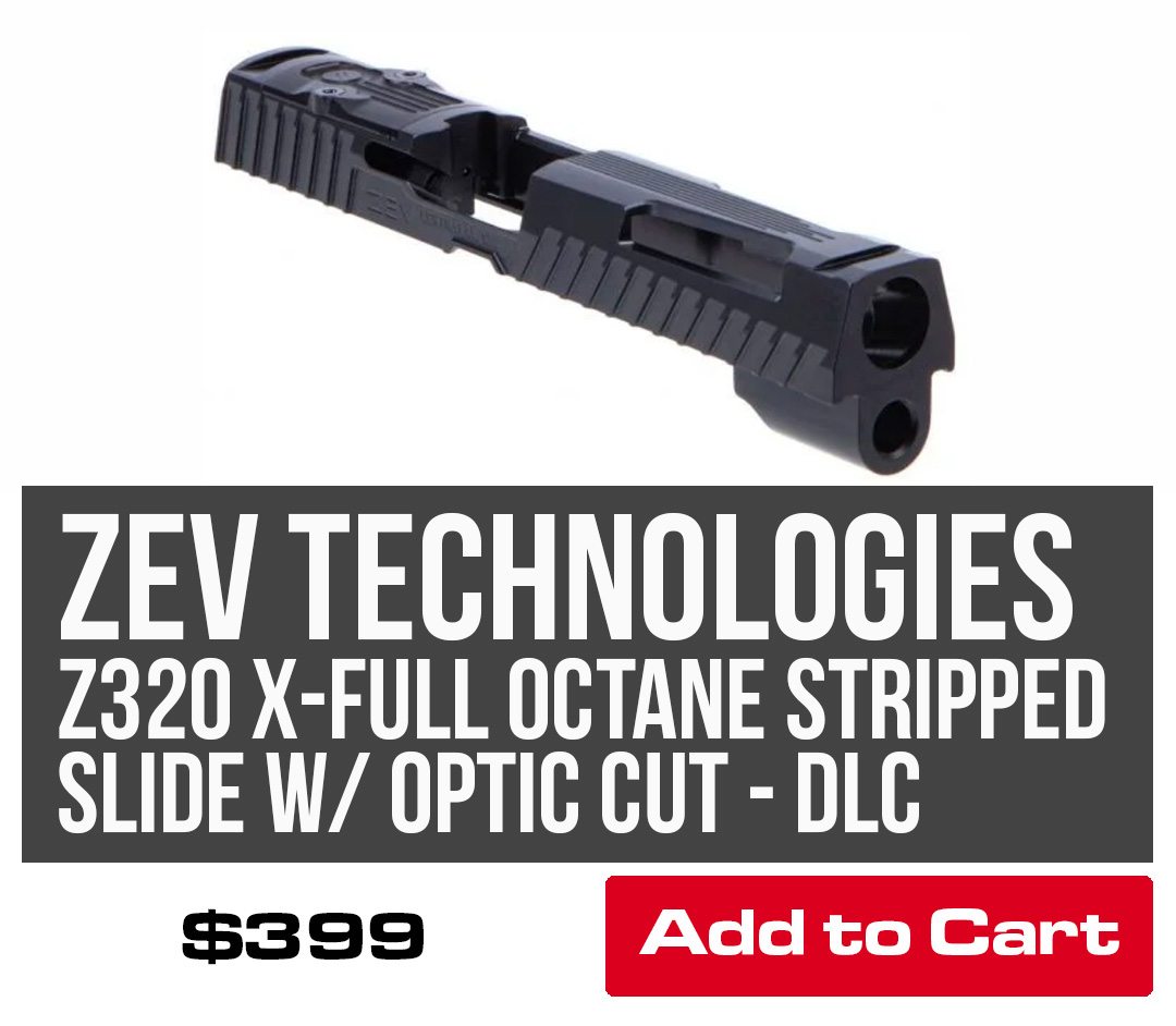  Zev Technologies Z320 X-Full Octane Stripped Slide w/ Optic Cut - DLC 