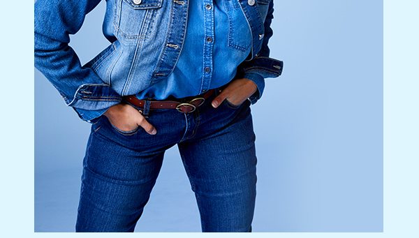 model wearing maurices jeans