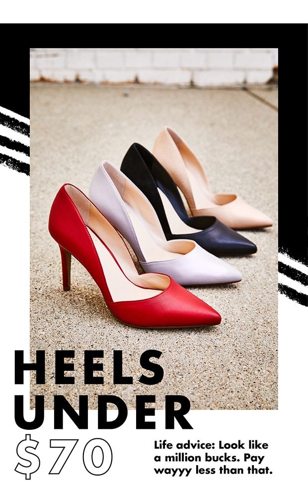 HEELS UNDER $70