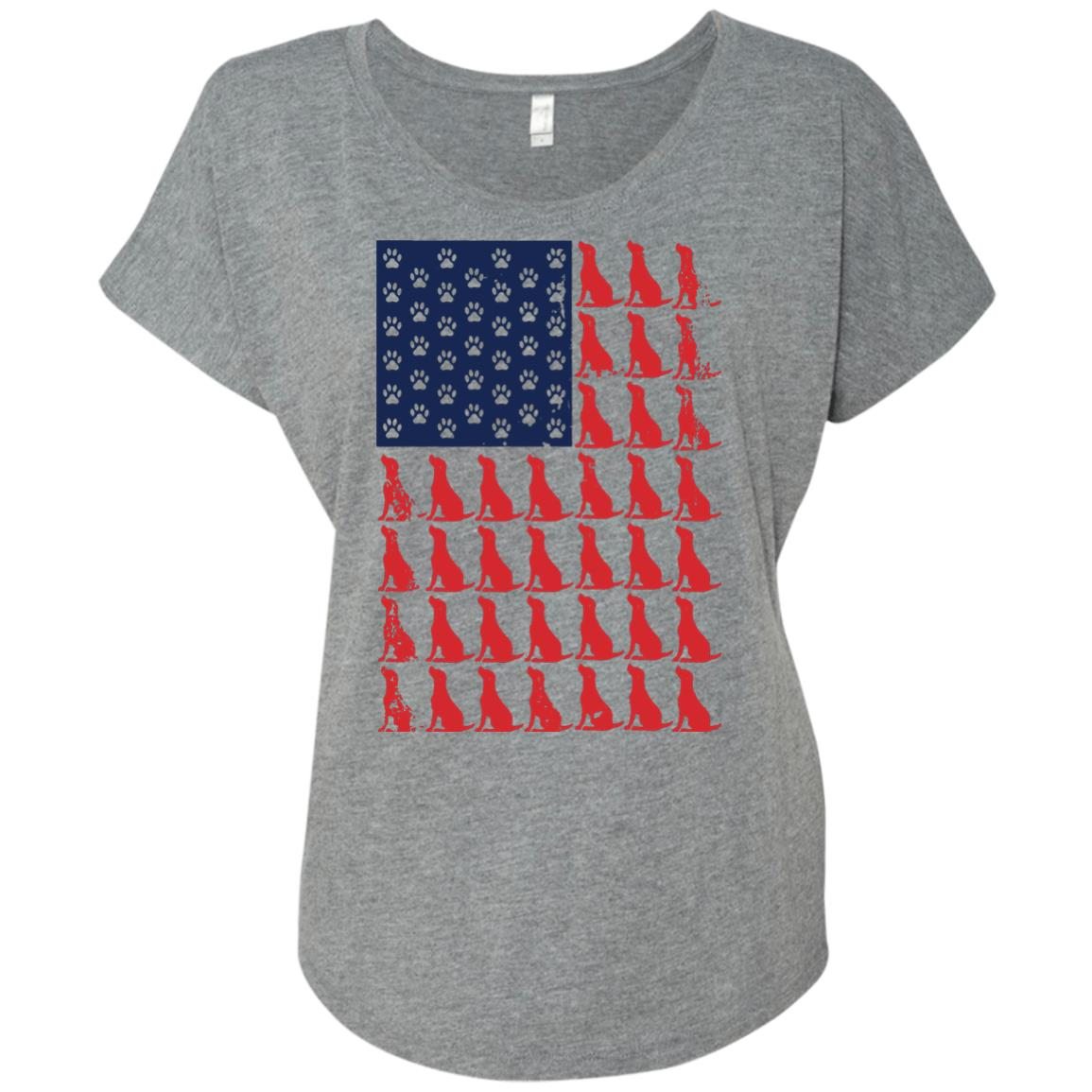 Image of Red Dog Blue Paw Slouchy Tee 🇺🇸 Memorial Day Sale- Save Up to 28% off