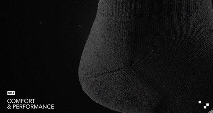 Element Collection GIF featuring our socks and their amazing benefits, durable, comfort, fit for life, stays cool, etc.