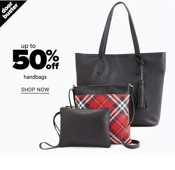 Up to 50% off handbags - Shop Now