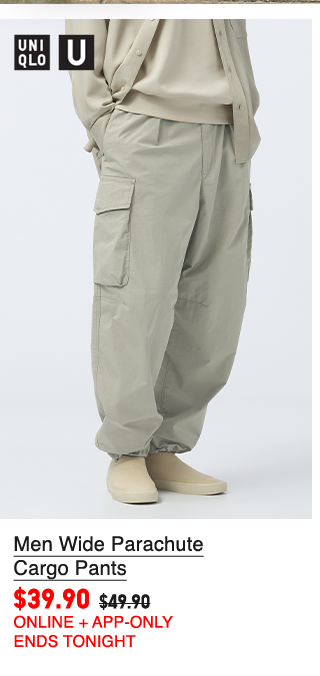 PDP 4 - MEN WIDE PARACHUTE CARGO PANTS