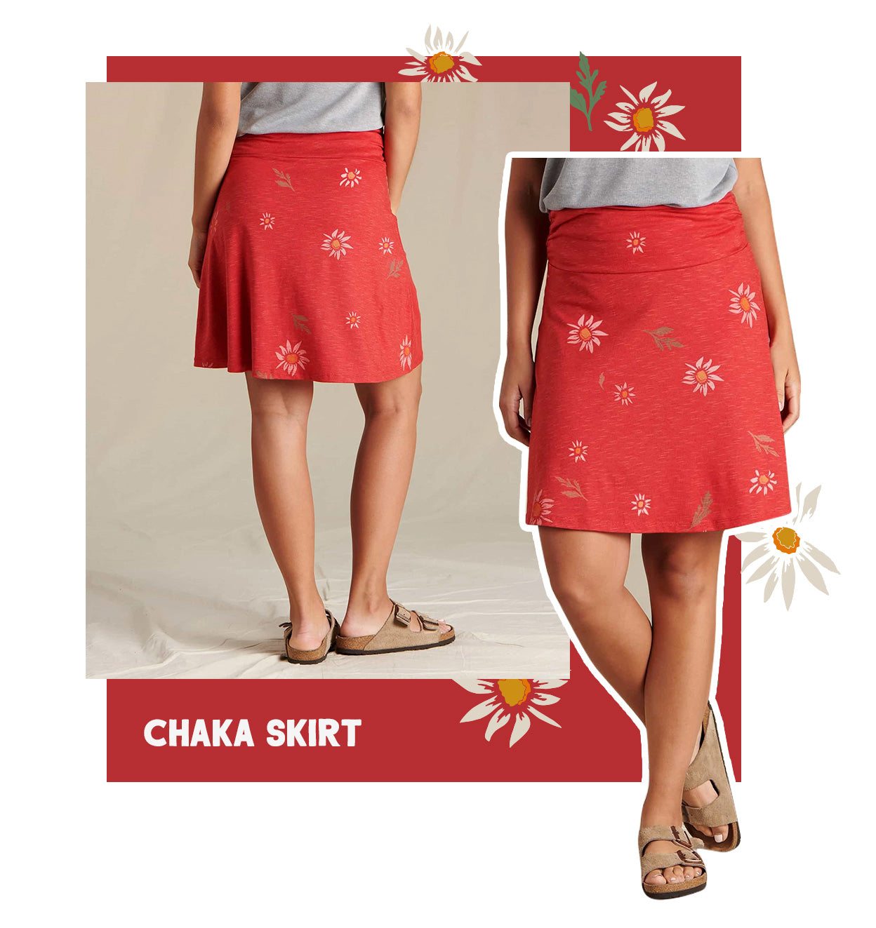 Chaka Skirt in Canoe Gerbera Print