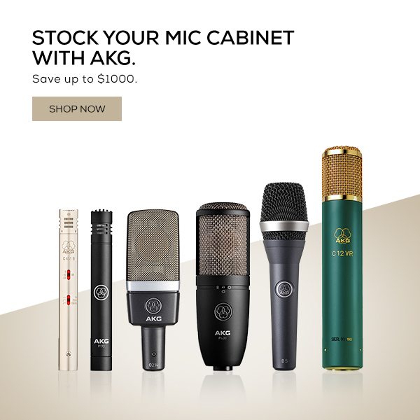 Stock Your Mic Cabinet with AKG & Save up to $1000