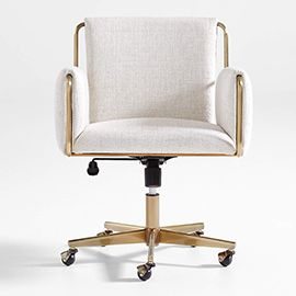 Caterina Natural Upholstered Office Chair