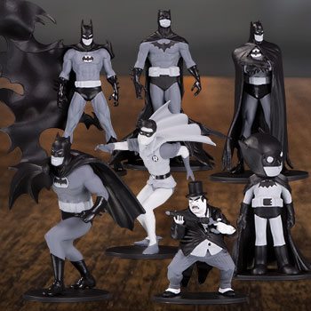 Batman Black & White Set of 7 Mini Figures