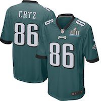 Men's Philadelphia Eagles Zach Ertz Nike Midnight Green Super Bowl LII Bound Game Jersey