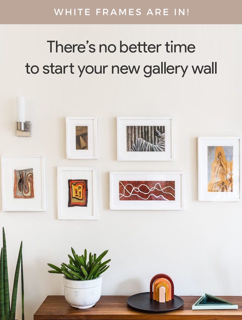 White Frame Gallery Wall