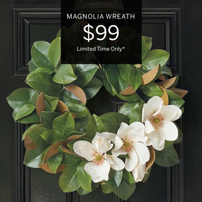 Magnolia Wreath $99 Limited Time Only*