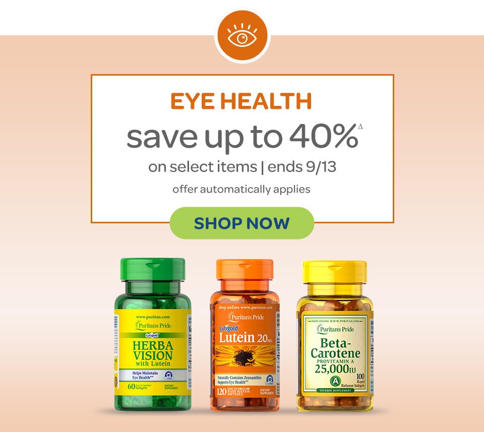 Eye Health: Save up to 40%Δ on select items. Ends 9/13. Offer automatically applies. Shop now.